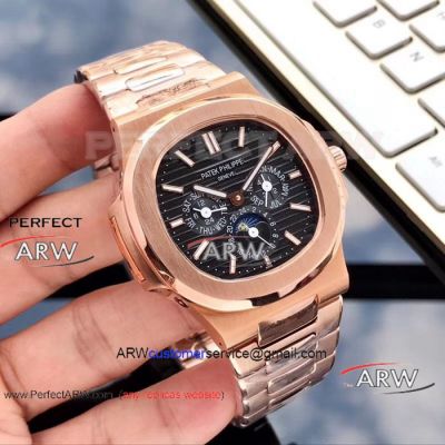 Perfect Replica Patek Philippe Replica Nautilus Watch Rose Gold 41mm